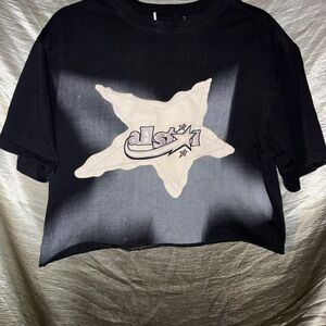 Stylish Black All Star Cropped Shirt